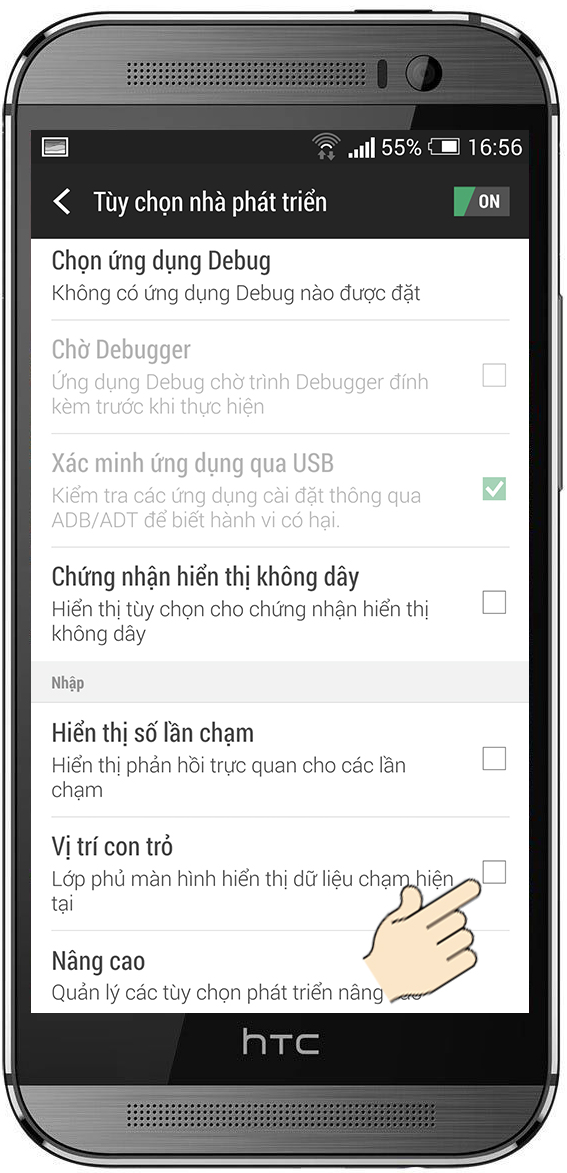 Tắt vị trí con trỏ
